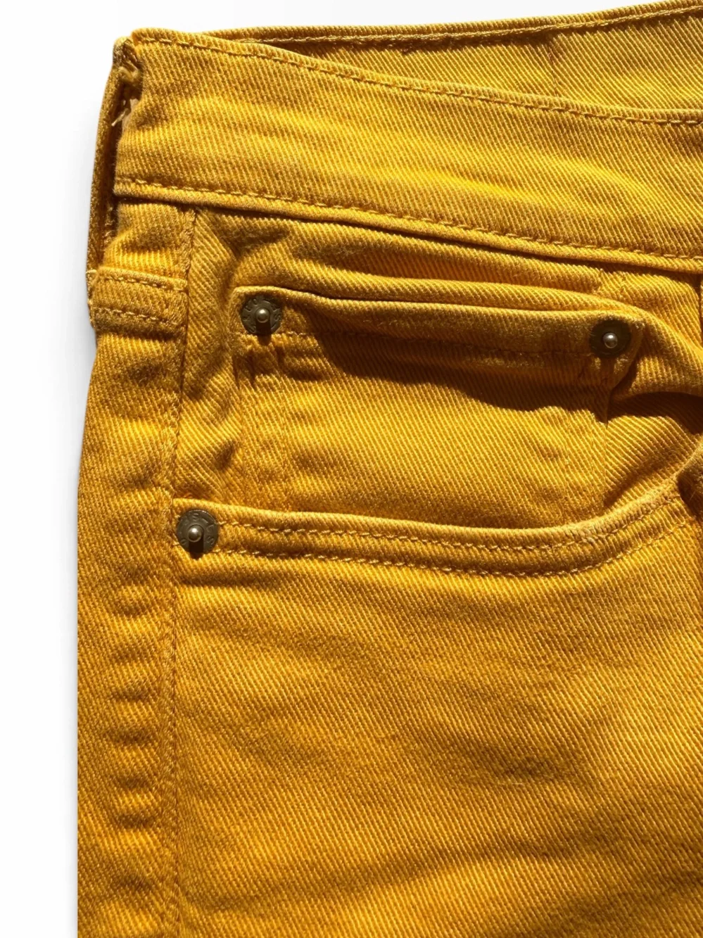 Levi's 514 Straight Fit Jeans W32 L32 Men's Mustard Yellow Denim Pants
